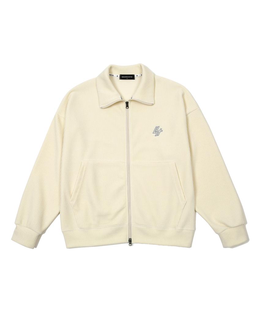 Search410 Velour Croffle Anorak Zip-Up Ivory