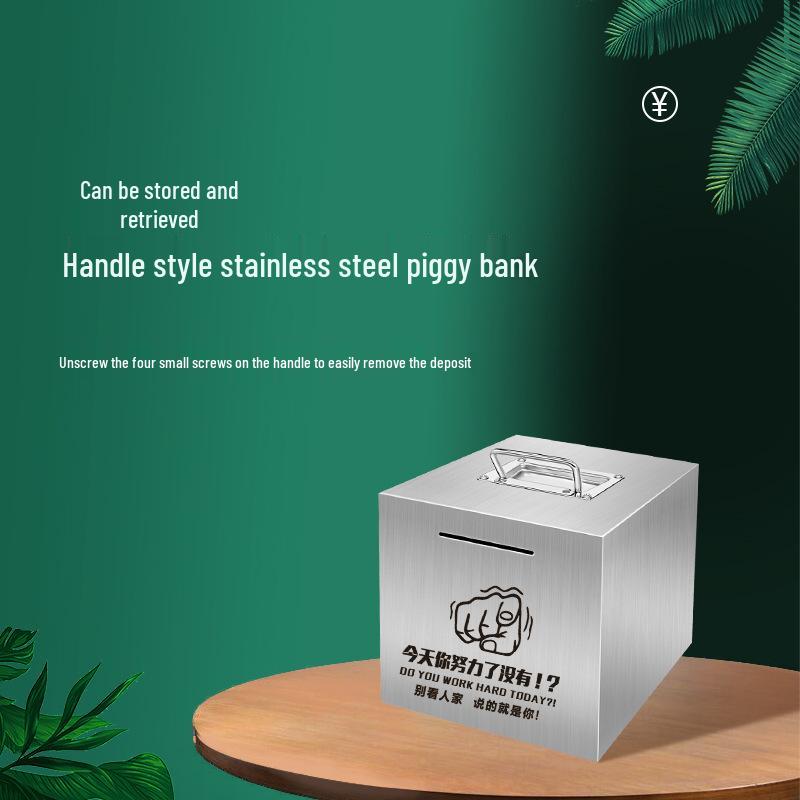 2026 Large Capacity Stainless Steel Piggy Bank for Adults - Secure Savings, Not for Kids