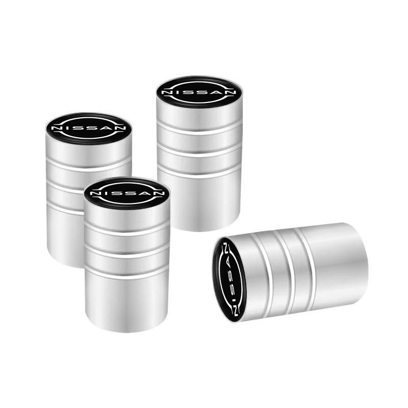 

4Pcs Car Metal Wheel Tire Valve Air Stem Cap For Nissan X-trail Qashqai Note Juke Sentra Patrol Navara Micra Car Accessories