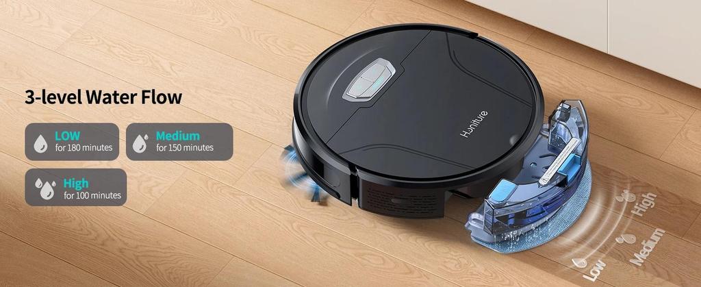 Honiture G20 Pro Robot Vacuum Cleaner 4500Pa 180min Runtime Smart Navigation Comprehensive 3-in-1 Cleaning