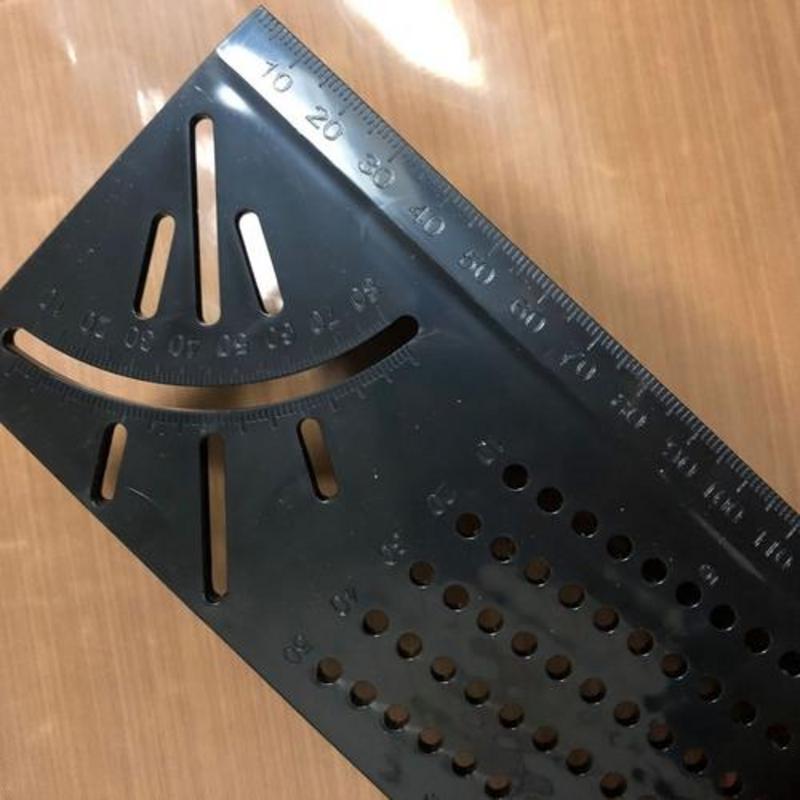 Miter Angle Measuring Tool Beveling Angle Measuring Instrument 90 Degree Line Ruler Carpenter Line Square Measuring Ruler