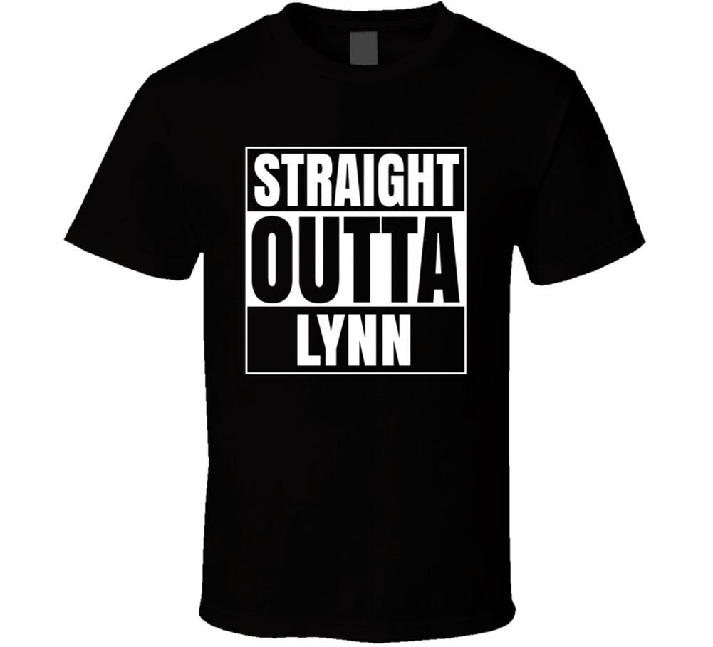 Straight Outta Lynn Massachusetts City Parody T Shirt Mens Womens Tees Top M