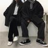 Ladies Woolen Coat Korean Version Harajuku Retro Loose Couple Thickened Quilted Woolen Coat