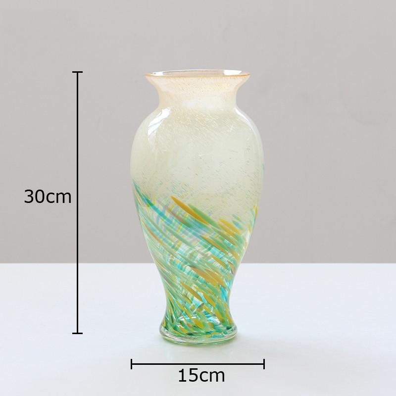 

Gradient Colorful Glass Vase Hydroponics Flower Pots Table Decoration Flowers Arrangement Floral Vases Room Aesthetic Decor