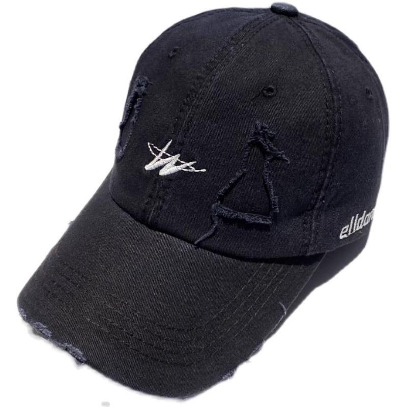 Japanese Retro Old Ripped Baseball Hat Women's Spring and Summer Casual Versatile Street Youth Baseball Hat Defense Hat