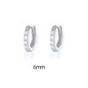 1 Pair Minimal Exquisite Hoop Crystal Zirconia Small Huggie Thin Cartilage Earring For Women Helix Tragus Piercing Zircon