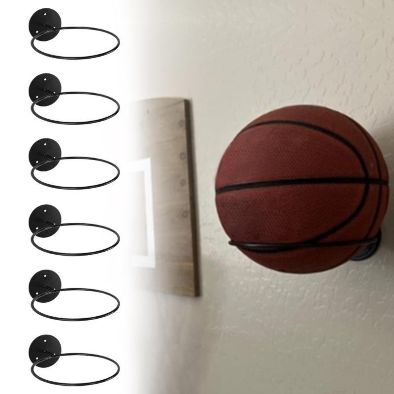 6Pcs Volleyball Wall Storage Display Football Wall Mount Ball Stand Wall Mounted