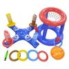 Inflatable Basketball Hoop Pool Floats Toy Set Floating Cross Ring Toss Toys for  Outdoor Beach Fun SummerSwimming Pool Floating