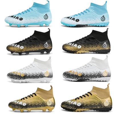 Grass Students 2025 New High-top Football Shoes Broken Nails Children's Spikes Training Men's and Women's Game Sports Shoes
