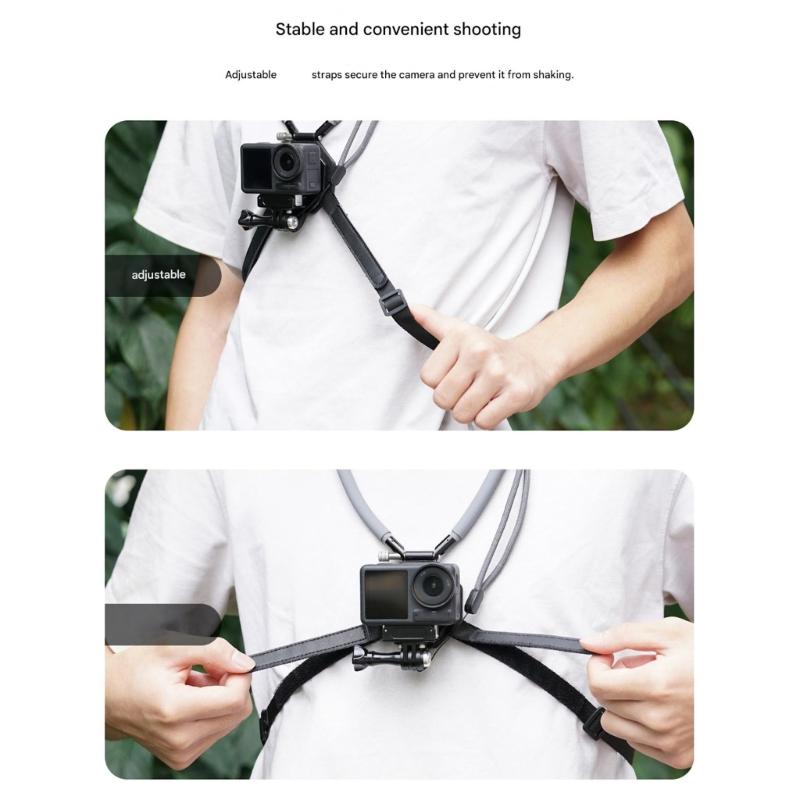 Adjustable Neck Strap Magnetic Chest Mount for ACTION 5/4/3 Cameras Quick Release Comfort Fit and Multi Angle Adjustment