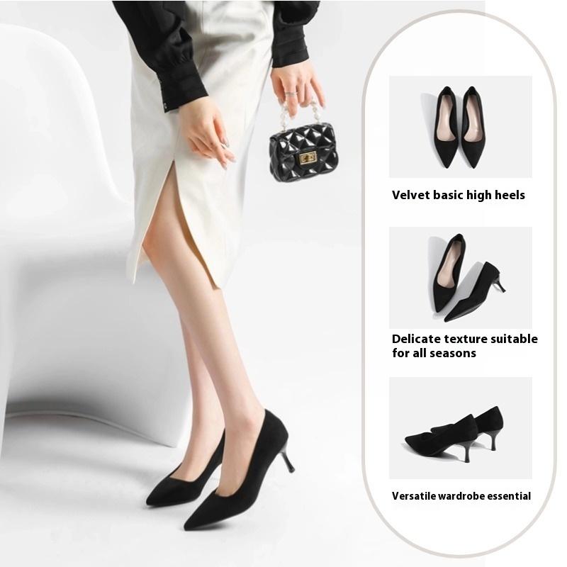 

Basic Style Stiletto Pointed Toe Suede Women s High Heel Shoes 34
