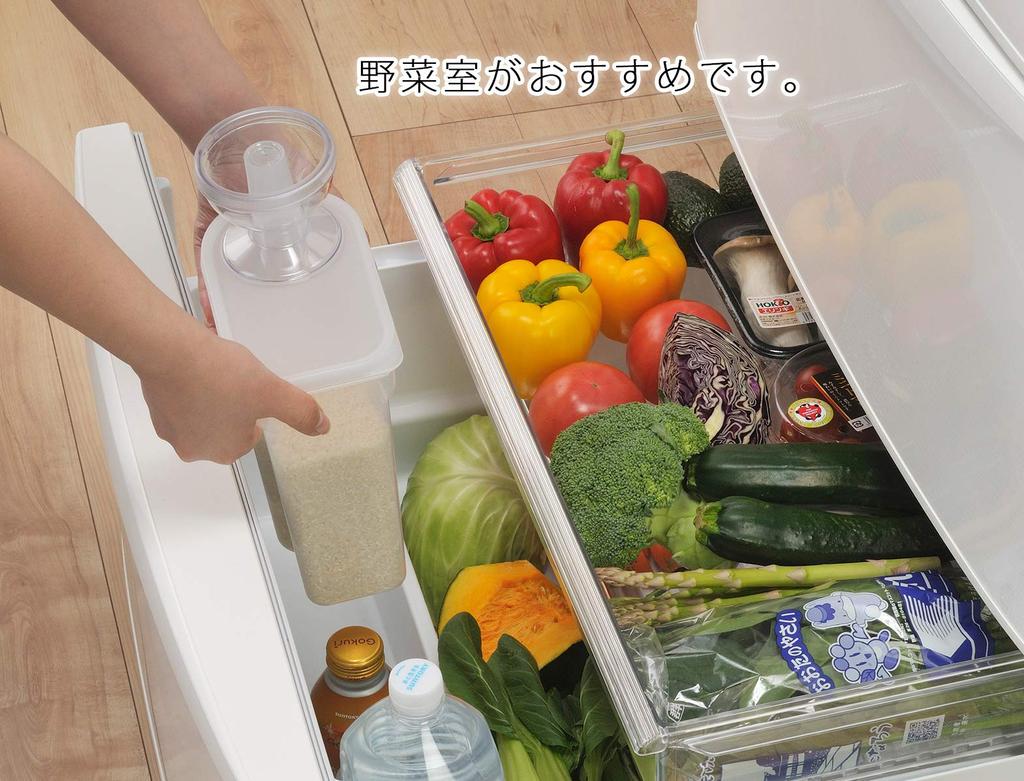 Inomata Chemical Refrigerator Rice Made In Clear (Inomata-K) Container, 2kg, Japan, 1247,