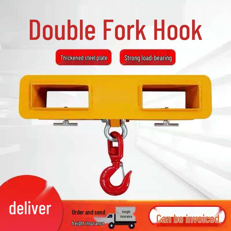 Forklift Double-Chain Oil Drum Lifting Clamp with Hook