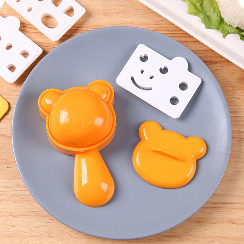 Cute Sushi Tools Onigiri Molds Bear Animal Shape Sushi Kids Rice Mashed Potato Pumpkin Mash Baking Supplies Kitchen Gadgets