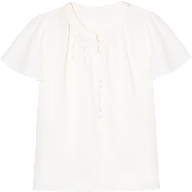 Betu Women s Flutter Sleeve Tencel Shirt M