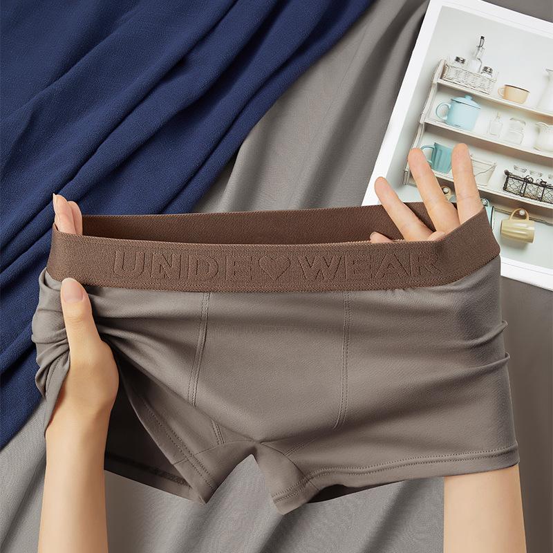 3pcs Men's Underwear Retro Men's Flat Leg Pants Mid Waist Comfortable Breathable Square Leg Pants Boxer Brief