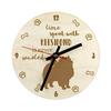 Keeshond, Dutch Barge Dog, Smiling Dutchman, I - Clock with Dog, Wooden Clock with Engraving, Personalised Clock by