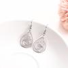 Vintage Hohl Damen Blume Ohrringe Schmuck Edelstahl Wassertropfenform Geometrisch Ohrring