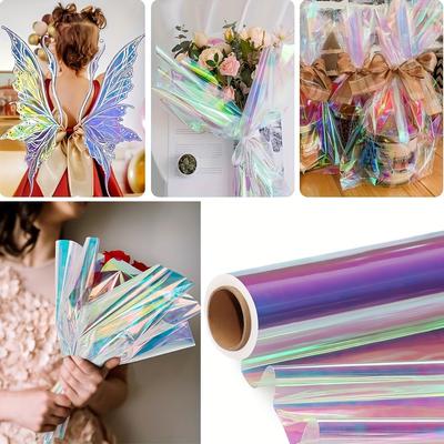 10pcs Colorful Cellophane Rolls Colorful Wrapping Paper Cellophane Wrapping For Gift Baskets