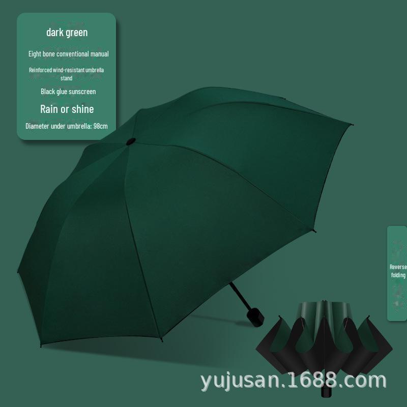 Trefaldigt automatiskt UV-skyddande paraply med anpassad logotyp