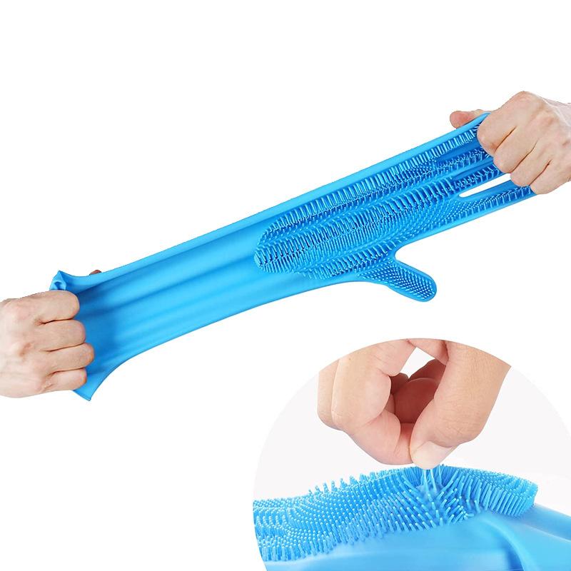 Pet Grooming Gloves Dogs Cats Bathing Clean Soft Silicone Hair Removal Hand Skin Protection Tool Easy