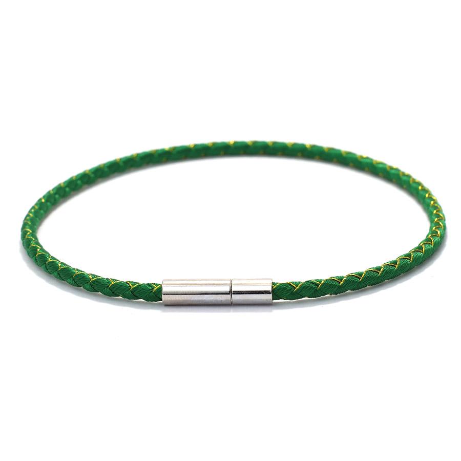 

Premium 2mm String Bracelet Men Women Multiple Colors Lucky Red Thread Braslet Official Casual Accessories Friendship Brazalete 19.5cm(7.7inches) зелёный