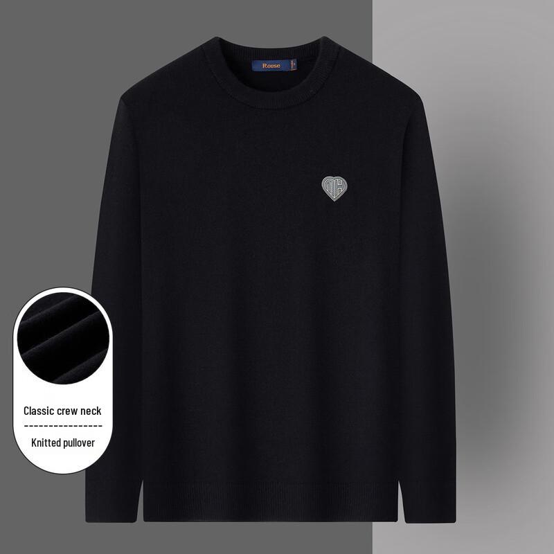 

Luozhi Men s Round Neck Long Sleeve Knitted Sweater 3XL (190)