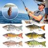 1/2/3/5Pcs 10CM/15.5G Multi-Jointed Fishing Lure with Hooks Realistic 7-Section Swimbait Plastic Artificial Bait Freshwater Saltwater Accessories