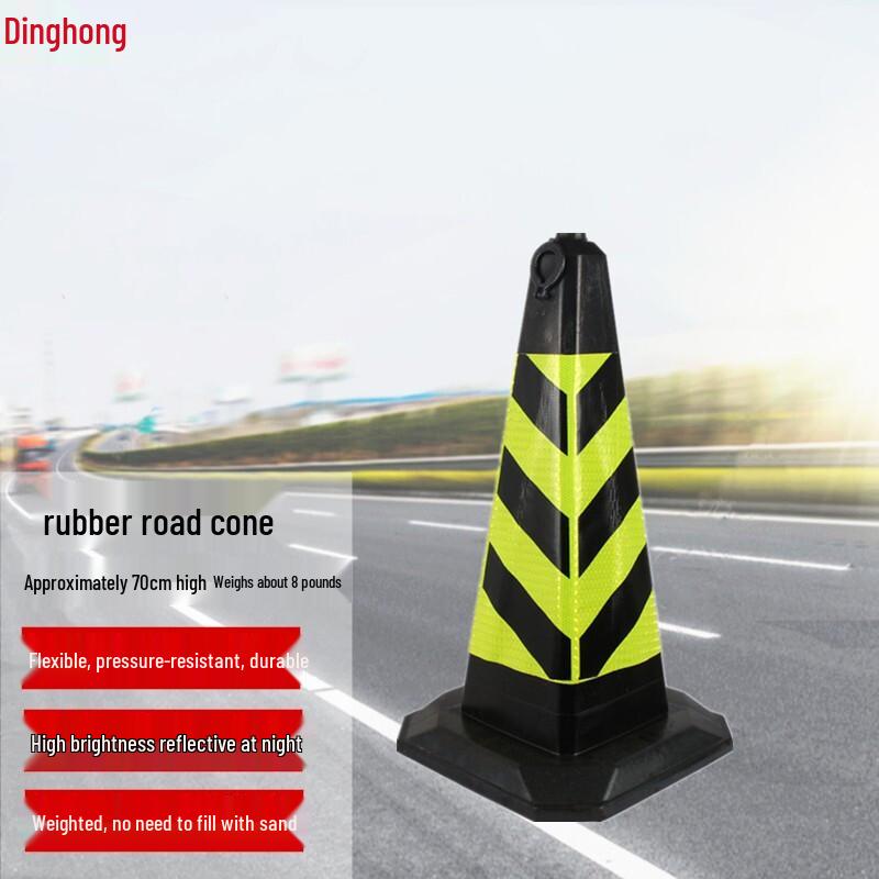 Weighted Reflective Rubber Traffic Cone