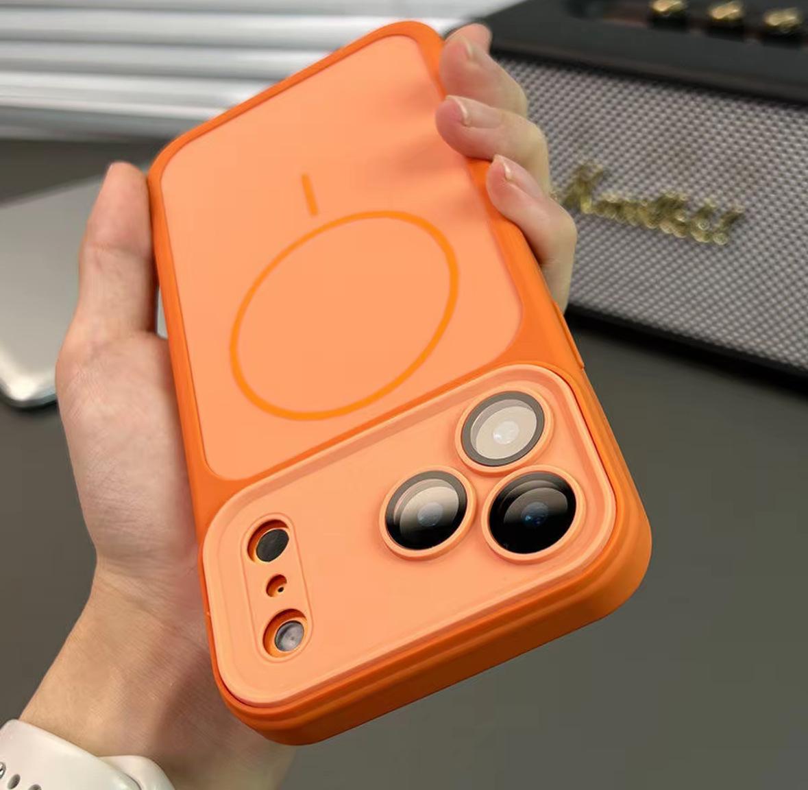 Full Coverage Matte Magnetic Phone Case with Lens Protector for iPhone 17 Pro Max iPhone 12
