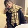 High End New Plaid Scarf Autumn and Winter Warm Shawl Student Retro Versatile Tassel Houndstooth Scarf for Women