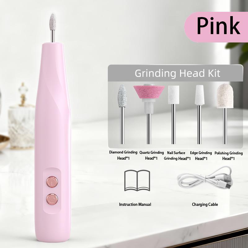 

Multi-Set Electric Nail File Set Portable Nail & Foot Care Grinder, Polisher & Callus Remover Suitable for Fingernails & Toenail рожевий