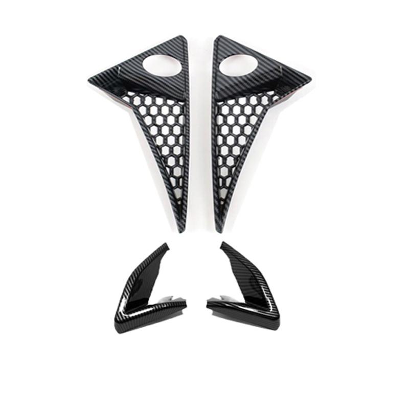 For Nissan Qashqai J12   2024 Carbon Fiber Front Bumper Fog Light Cover  Foglight Vent  Bumper Garnish Car Accessories