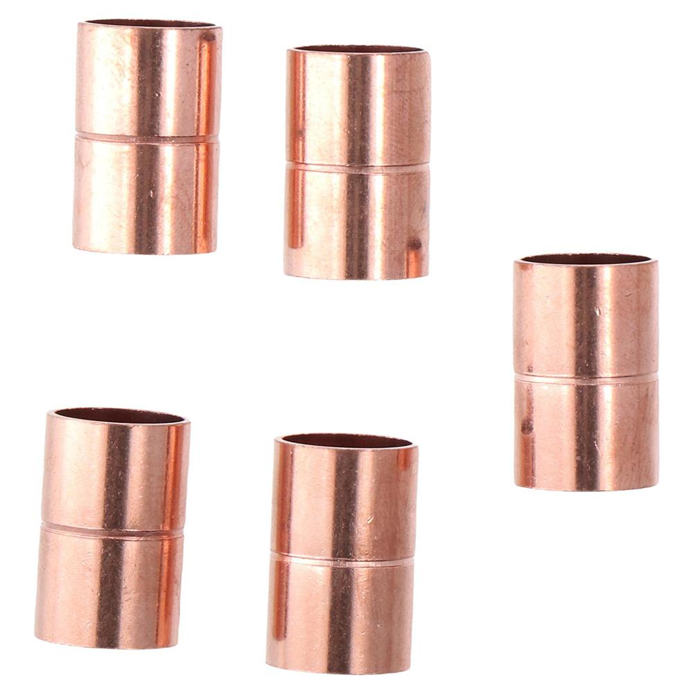 5Pcs Copper Connector Gold Adapter Strong Straight Coupling Copper Fitting  Home