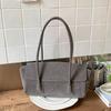 Elegant Suede Tote Bag for Women – Classic Top Handle Handbag with Structured Design and Minimalist Style