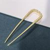 Luxus-Metall-U-förmige Haarspangen für Damen Mädchen Silber Gold Farbe Herz-Haarnadeln für Dutt Hochsteckfrisur Hochzeits-Haarschmuck Geschenke