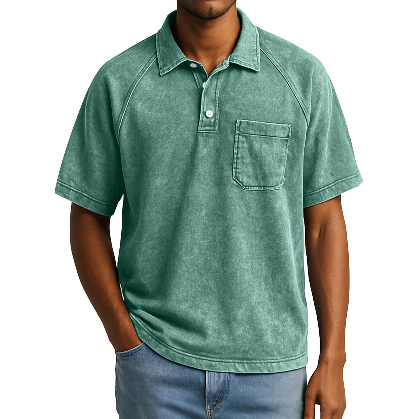 

Men s Basic Zipper Stand Collar Short-sleeved Shirt XXXL