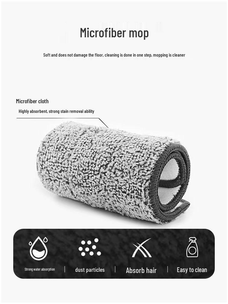 Lazy Hands-Free Dual-Purpose Flat Mop for Dry and Wet Cleaning