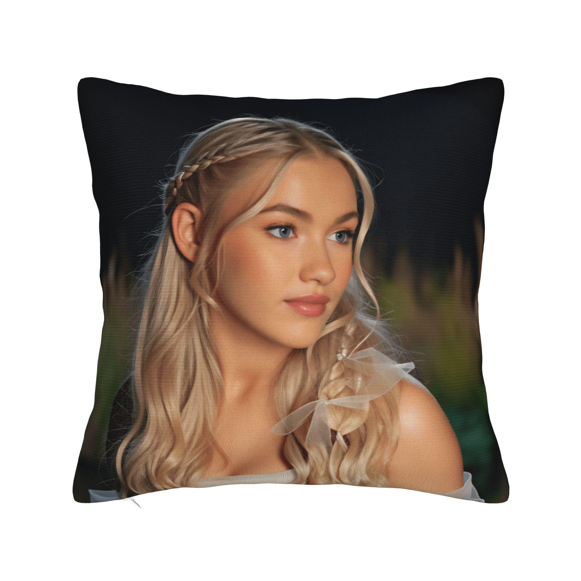 

Freya Skye British Singer Actress Pillow Cover Kawaii Pillow Case For Living Room Chair Cushion Cover Polyester Pillowcases 50*50cm