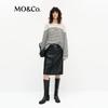 MO&Co. Damen gestreifter Strickpullover aus Lammwollmischung