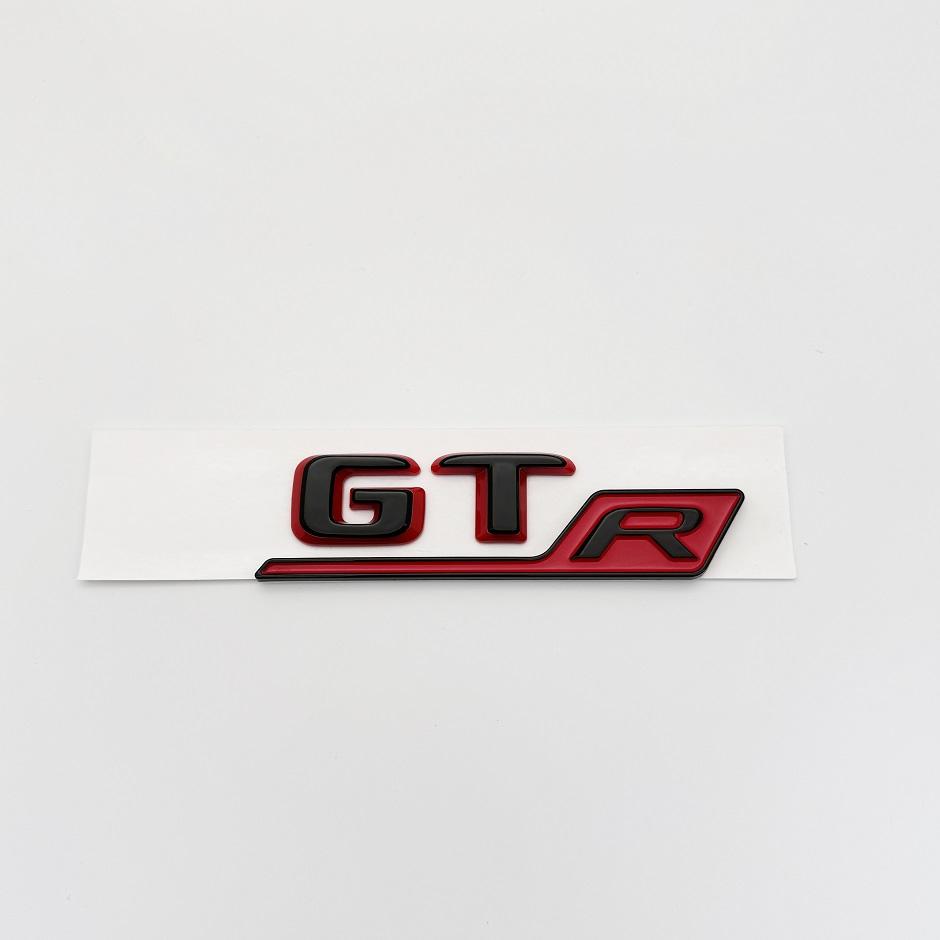 ABS 3D Chrome Silver Black Red Red Emblem Sticker Logo For C190 Series GT GTS GTC GTR Car Rear Trunk Badge Decal Accessories
