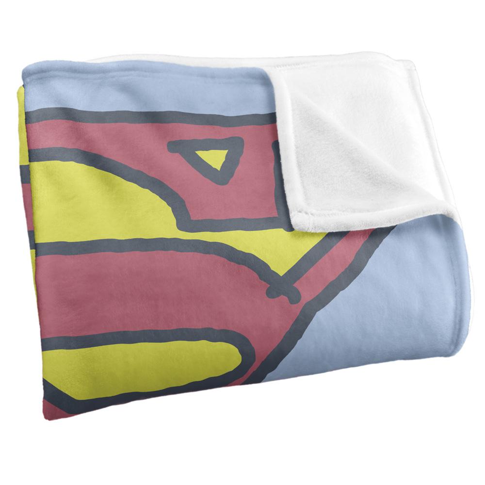 Superman Hand Drawn Logo Blanket