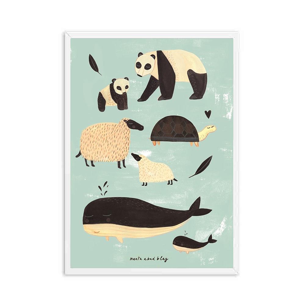 

Тигр, панда, леопард, попугай, джунгли, скандинавские постеры и принты, настенная живопись на холсте, настенные картины для гостиной, домашний декор 21x30cm No Framed