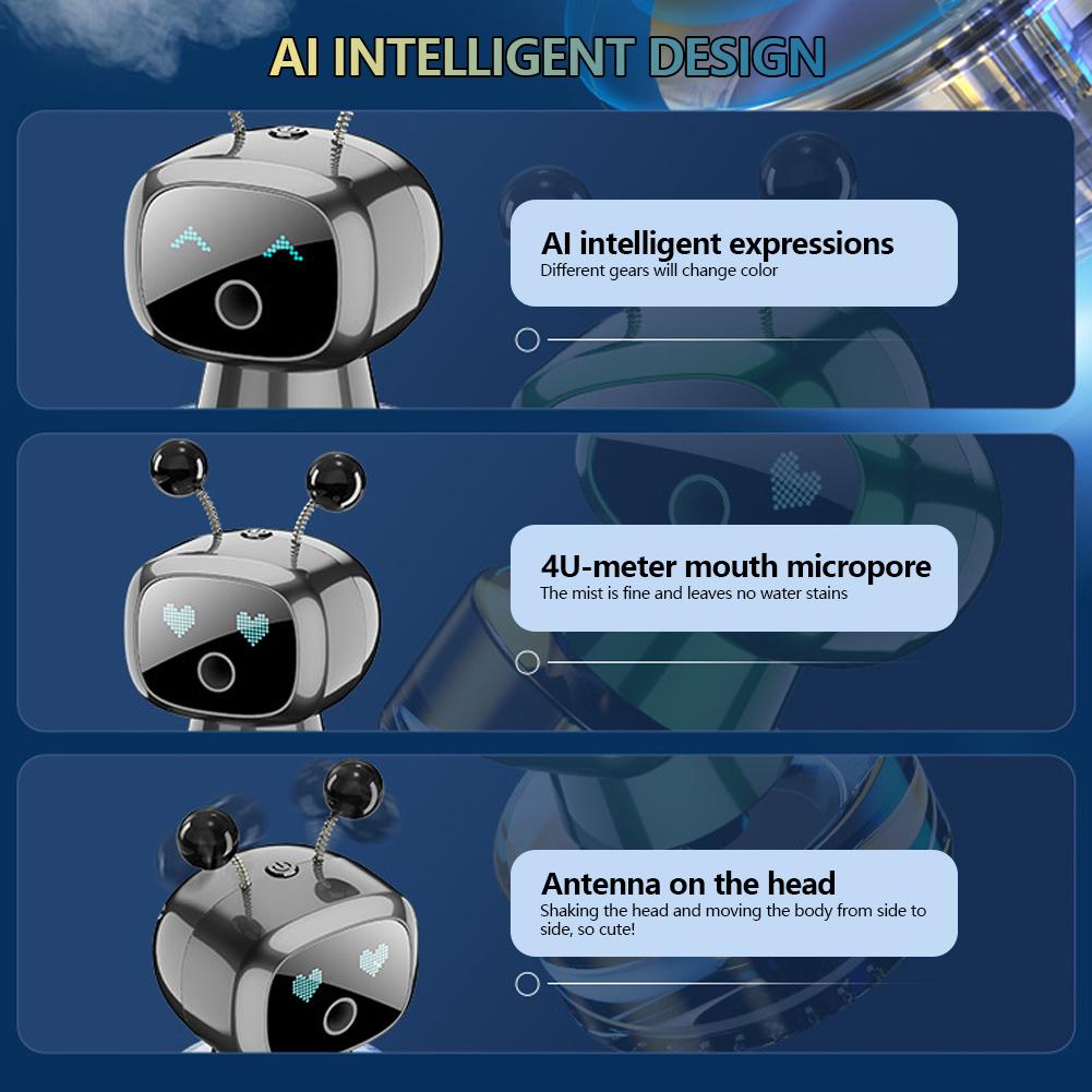 Car Diffuser Air Freshener Smart Robot Rechargeable Fragrance Auto Air Freshener Aromatherapy Perfume Accessories