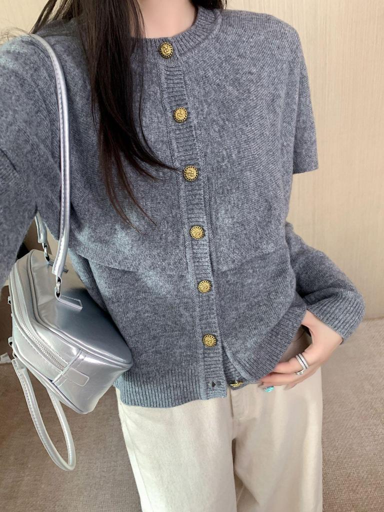 Women's Retro High-End Wool Knit Cardigan Cloak for Spring & Autumn