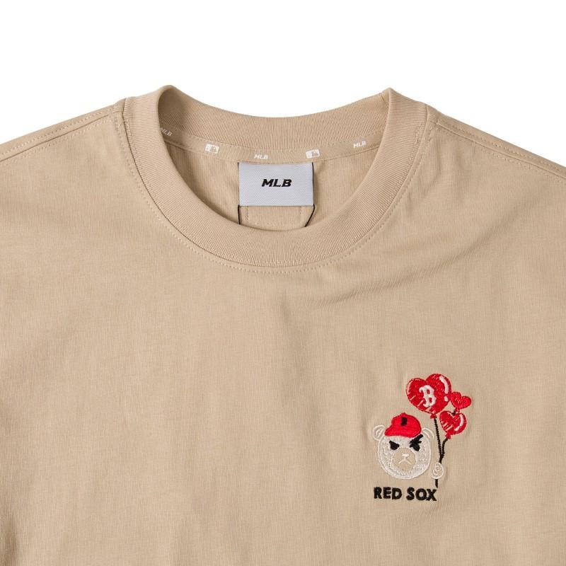 New MLB Short Sleeved Dress Women's Khaki 3FOPEC223-43BGS