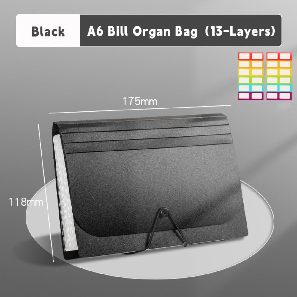 Vertical A6 Bill Storage Booklet Strap Design A6 File Folder  Receipt Collection