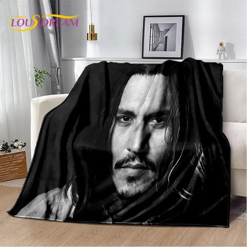 3D Printing Johnny Depp Series Soft Plush Blanket,Flannel Blanket Throw Blanket for Living Room Bedroom Bed Sofa Picnic Cover