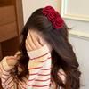 Solid Color Flowers Hairpin Bohemian Chignon Hair Clip Hair Accessories Floral Hair Comb  Daily