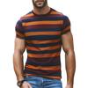 Simple Stripe Graphic T Shirts For Men Fashion Summer Short Sleeve 3D Printed T-shirt Casual Oversized Breathable Pullovers Tees